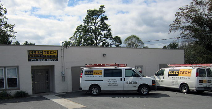 ElecTech Contracting office and company vehicles